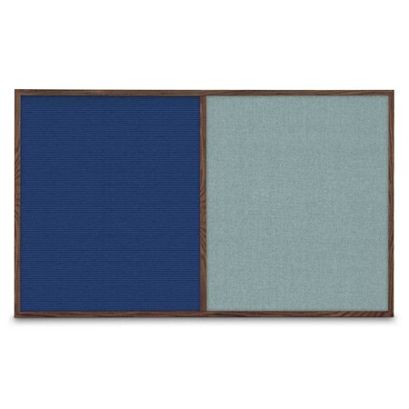 United Visual Products Sliding Door Indoor Enclosed Corkboard, 3 UV9000ACSH-WHITE-FORBO